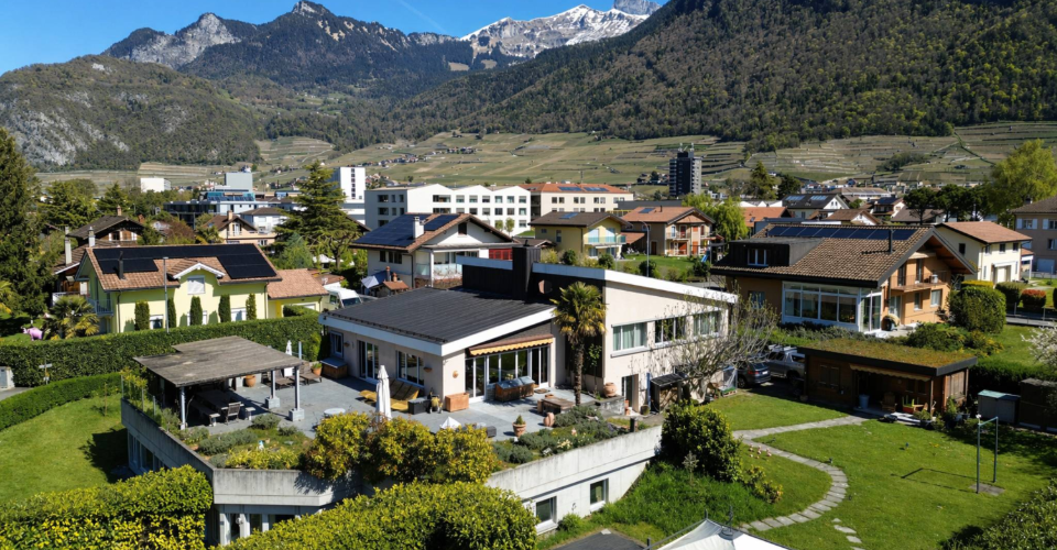 Belle et grande villa avec vue imprenable sur les Dents du Midi