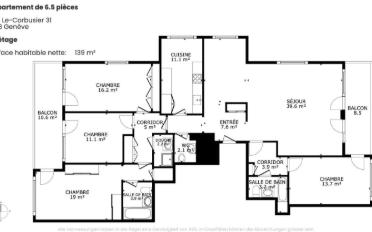 Apartment 6.5 rooms - image - 9