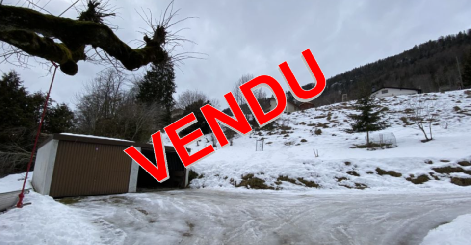 Sonvilier, terrain à vendre avec 2 garages