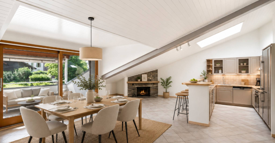 Proche Vevey : lumineux 4.5 pièces avec bureau indépendant