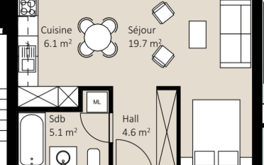 Studio 1.5 pièces - image - 7