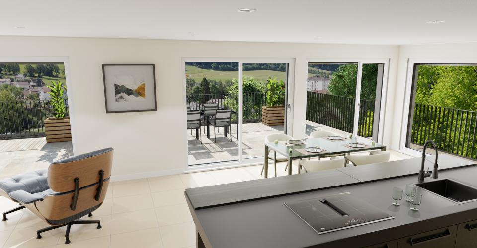 Appartements 4,5 pièces avec terrasse jardin privatif à Vallorbe