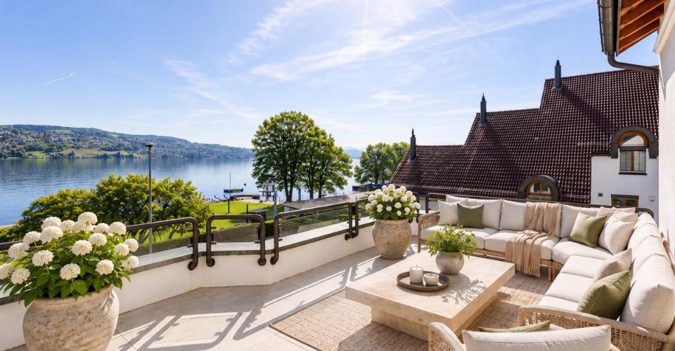Thalwil: Grosszügiges Terrassenhaus mit Seesicht