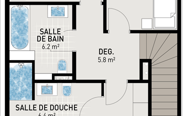 Maison contiguë 5.5 pièces - image - 13