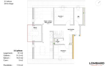 Appartement 3.5 pièces - image - 12