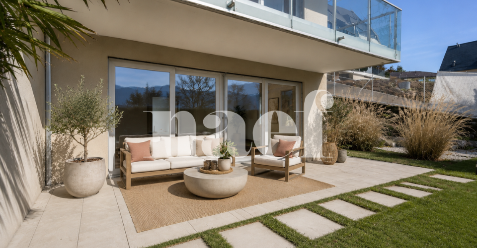 Belle maison jumelle lumineuse et contemporaine de 5.5 pièces à vendre à Corseaux