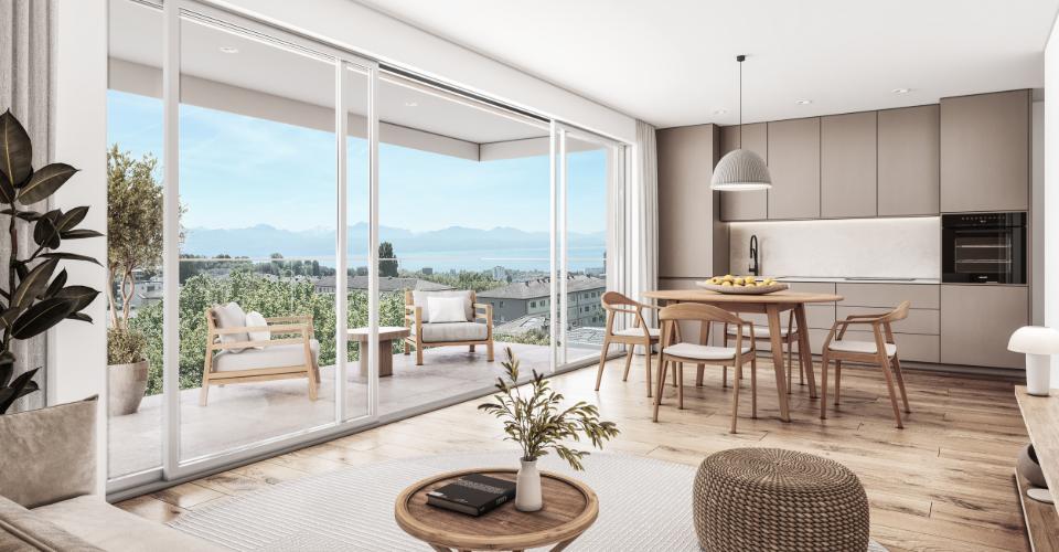 AUREALAGO — Appartement neuf de 2,5 pièces avec balcon · Vue dégagée · Prilly
