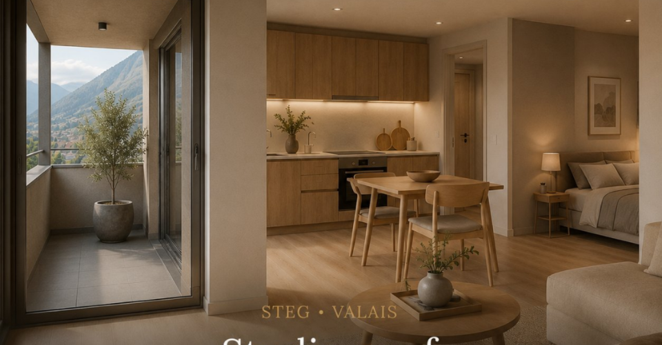 STUDIO NEUF À STEG (VS) - DÈS CHF 161'000