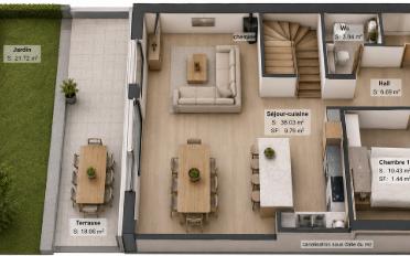 Maison contiguë 5.5 pièces - image - 6
