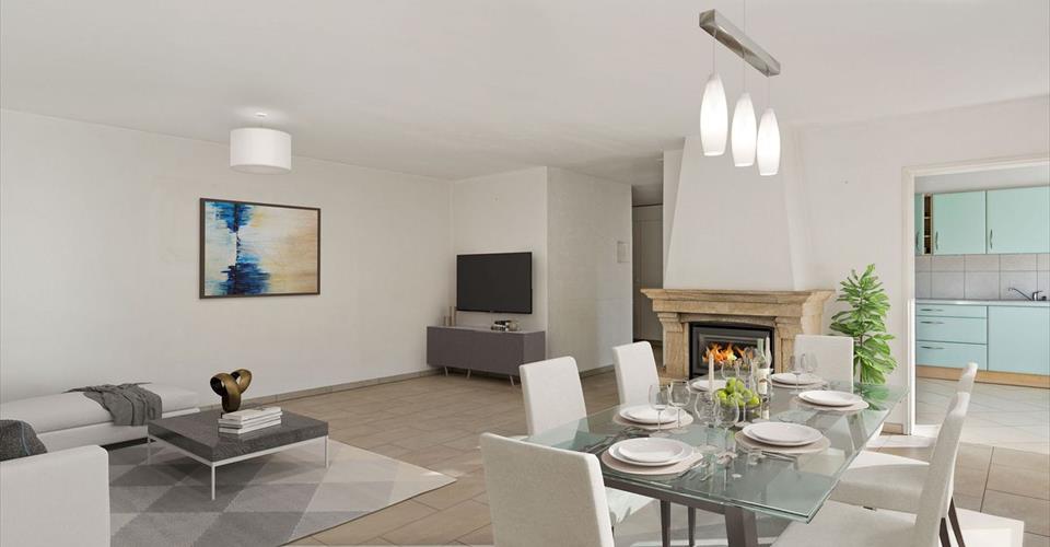 Charmant et spacieux appartement PPE de 4.5 pièces avec balcon, jardin commun et 3 places de parc