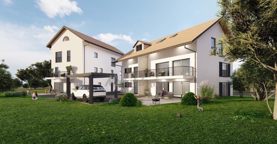 Villars Sainte Croix. Nouveau.Villa jumelle avec grand jardin privatif
