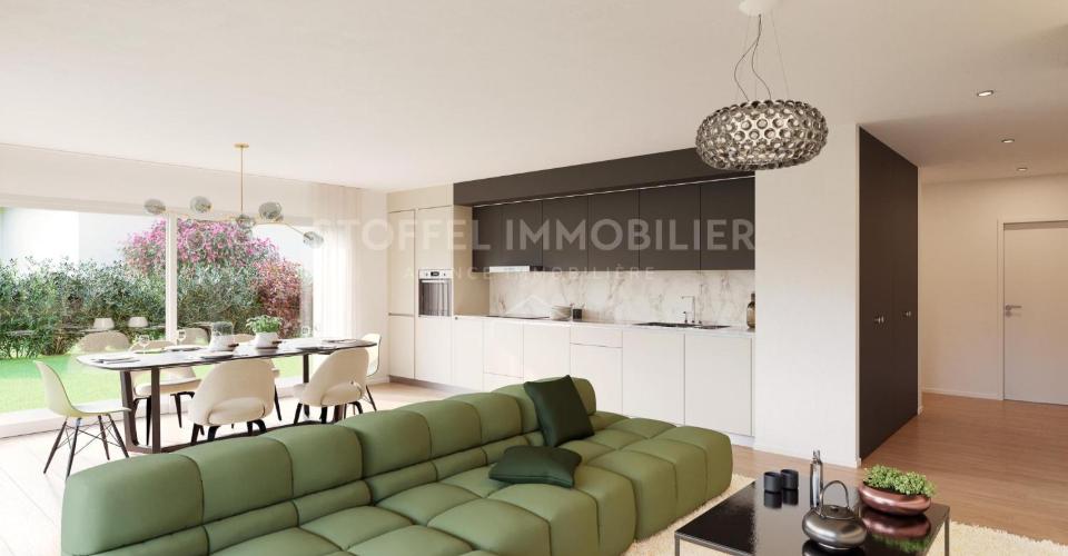 Appartement de 4 pièces avec beau jardin