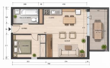 Furnished flat 2 rooms - image - 12