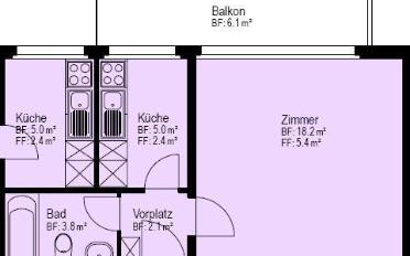 Wohnung ein Zimmer - image - 7