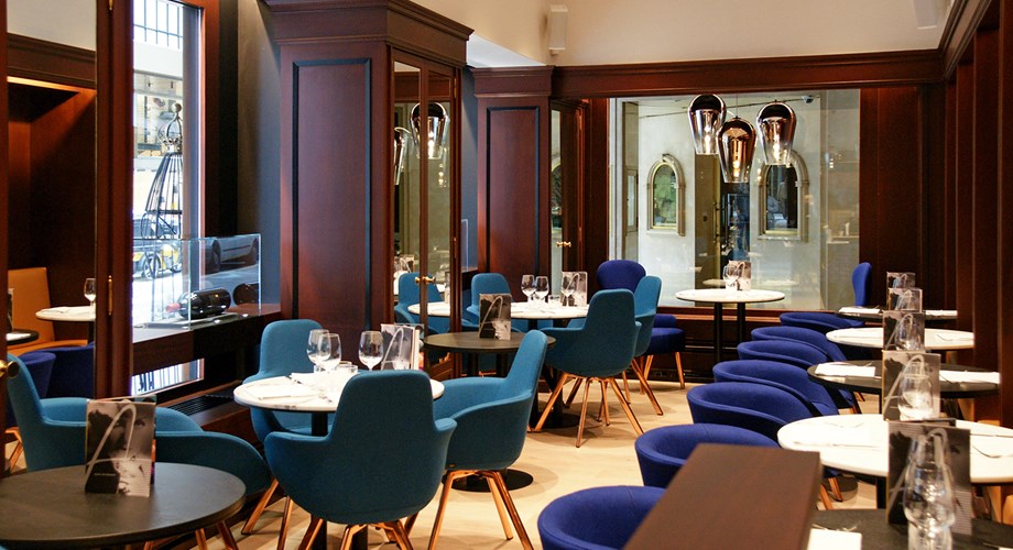La salle du restaurant Arthur’s rivegauche situé rue du Rhône à Genève