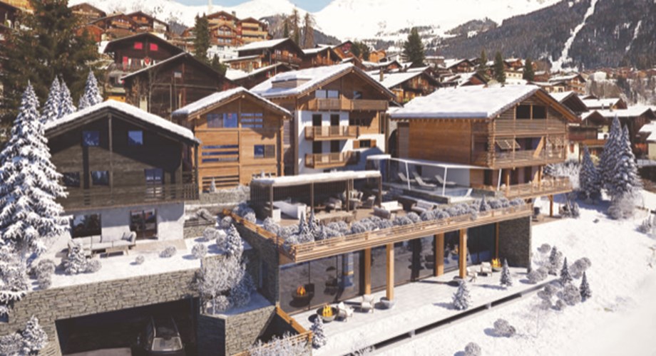 Le projet Four du Bry prévoit de transformer deux chalets traditionnels en sept appartements modernes Le projet Four du Bry prévoit de transformer deux chalets traditionnels en sept appartements modernes