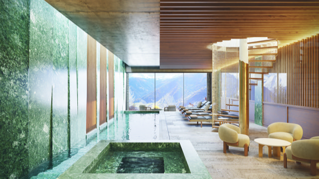 Un des chalets indépendant prévu sera pourvu d'un spa privatif Un des chalets indépendant prévu sera pourvu d'un spa privatif