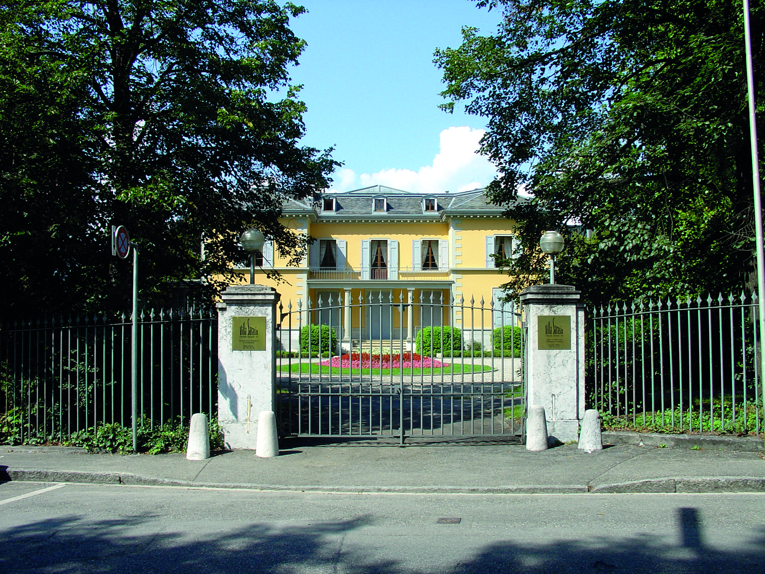 L’entrée de la Villa Sarasin de nos jours.