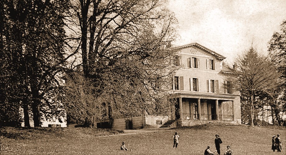 La villa côté parc au début du XXe siècle.