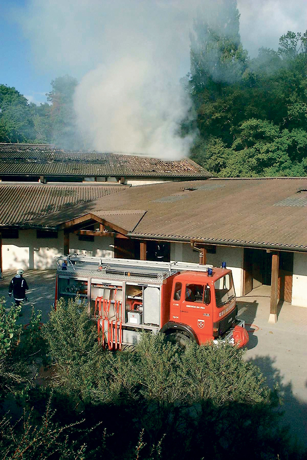 le 23 août 2005, le manège d'Evordes a connu un grave incendie