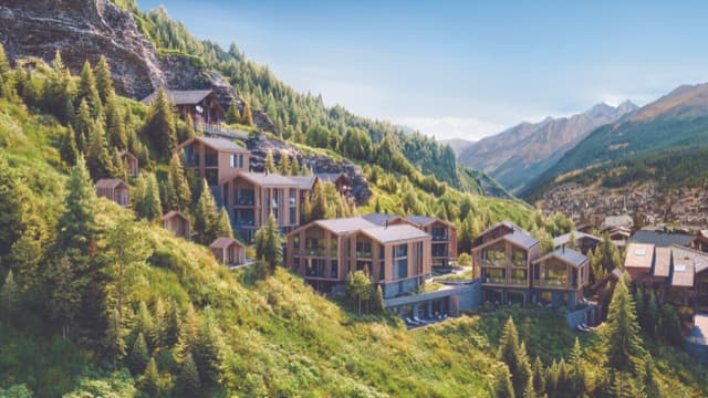 Projet Nivalia à Zermatt, ce sont des chalets inspirés par le style architectural des Walser, mêlant pierre et bois.