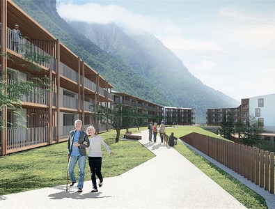 Le projet Neavita - La Châtaigneraie à Saint-Gingolph prévoit quatre immeubles de 60 logements