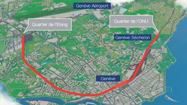 Croquis représentant la vue des deux tunnels prévus Croquis représentant la vue des deux tunnels prévus