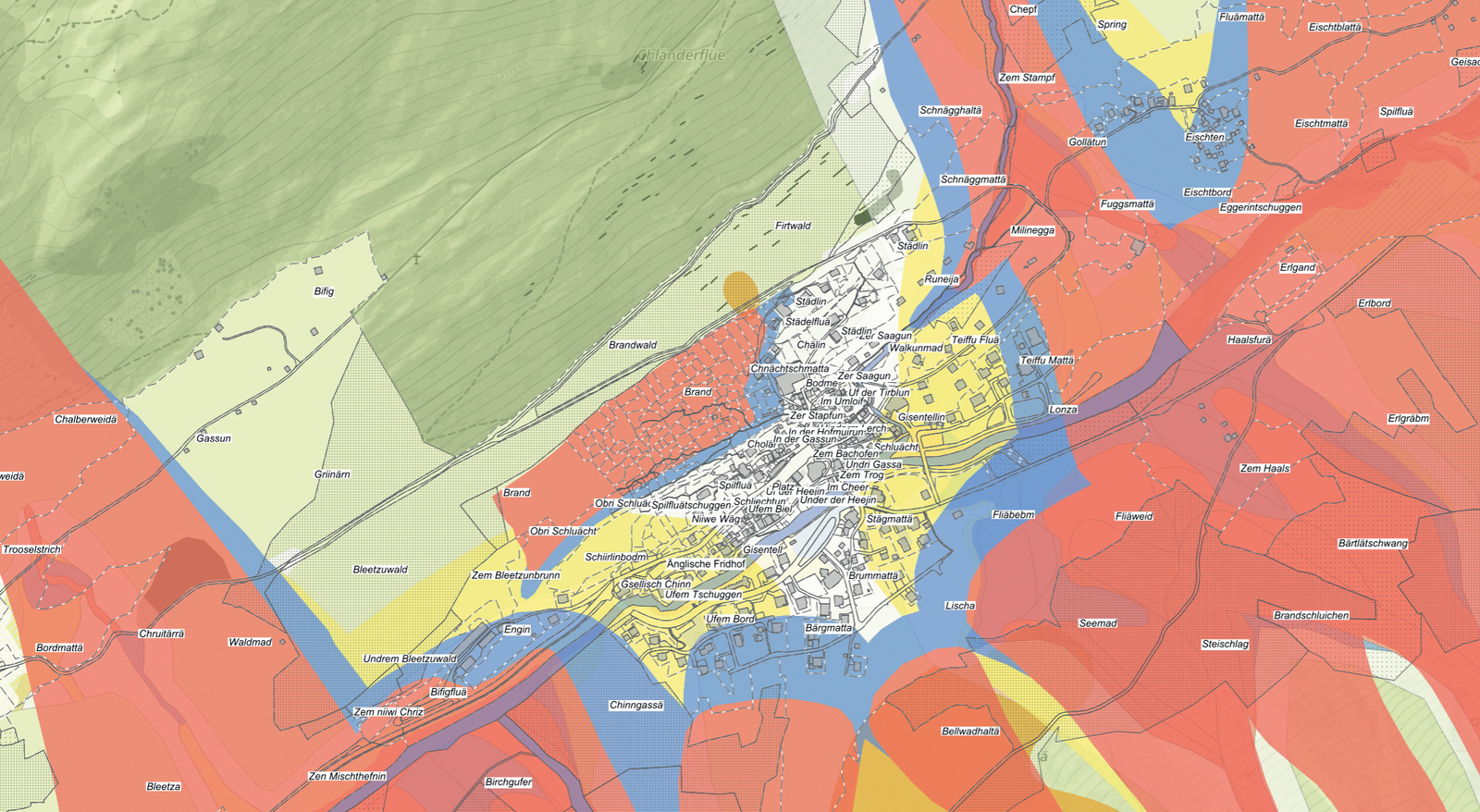 Nouvelles zones de risques sur Blatten Nouvelles zones de risques sur Blatten
