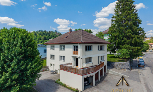 Généreuse maison familiale, 2 appartements pouvant être réunis et 5 garages