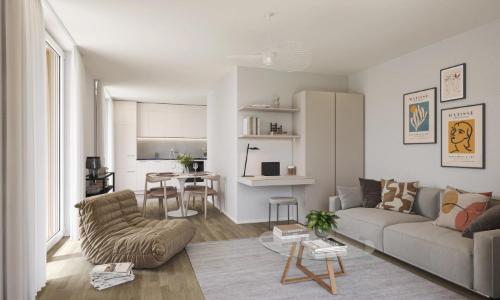 Studio avec balcon à louer à Sion - Cour de Gare