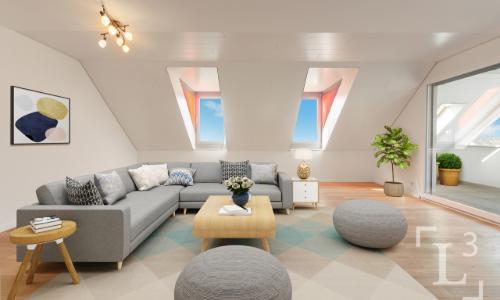 Duplex en attique avec grand balcon et vue lac — photo 4