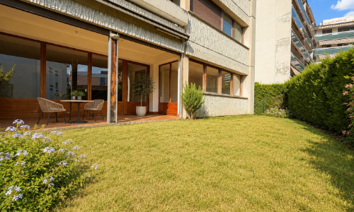 Magnifique rez-de-chaussée avec jardin et vaste séjour de 45 m²