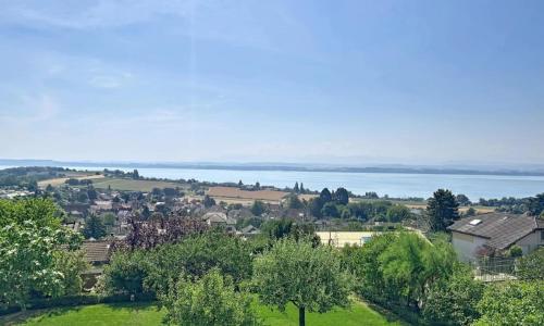 Un écrin de verdure avec vue panoramique sur le lac et les alpes