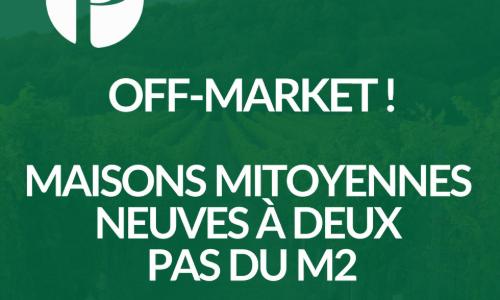 Coup de coeur ! Maisons mitoyennes neuves à deux pas du M2