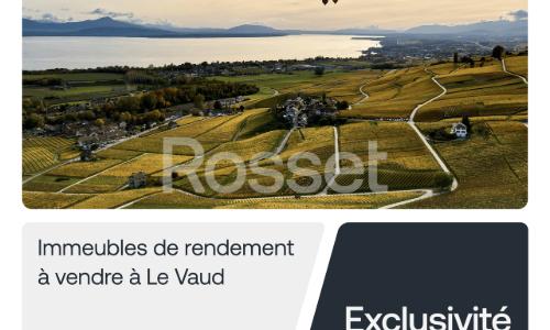 Exclusivité - 4 immeubles résidentiels - rendement de 5% - Le Vaud