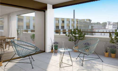 Appartement D63 neuf de 3.5 pièces à louer sur plan